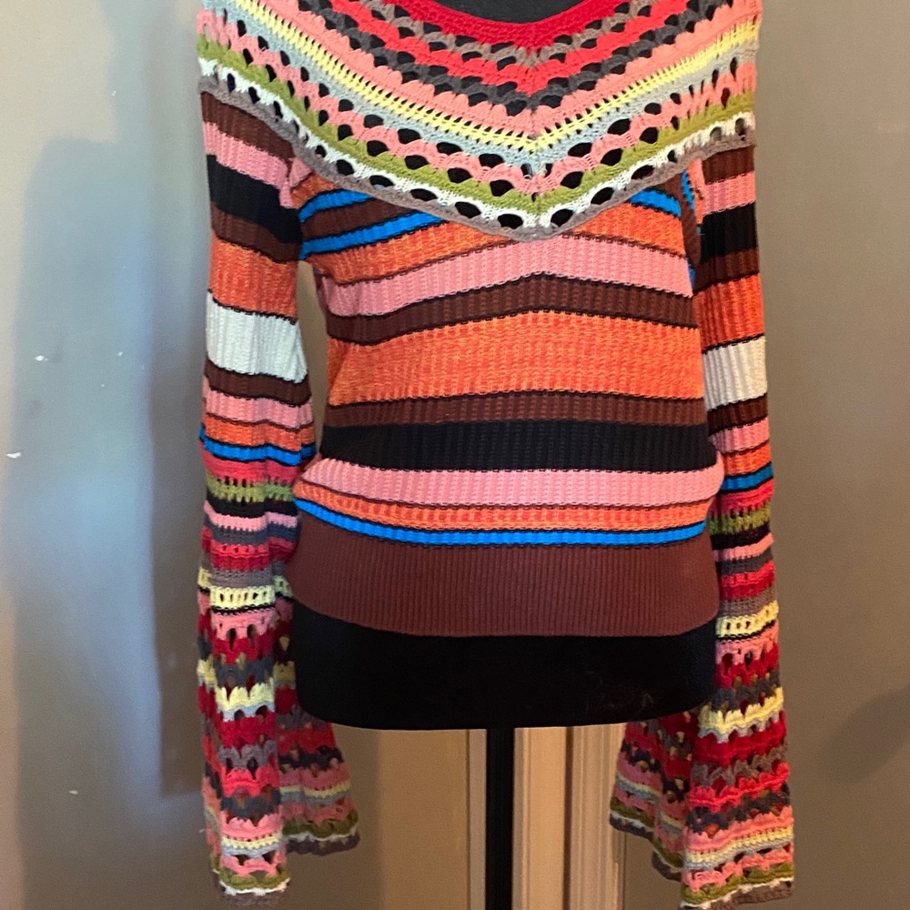 Free People Multicolor Striped Sweater